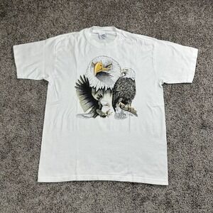 Vintage Shirt Mens‎ XL 90s Bald Eagle Nature USA Y2K Single Stitch Patriotic